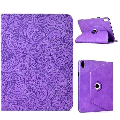 HUAUQAN for iPad A16 11th Gen 11 Inch 2025 /10th Generation 10.9''2022 Case Slim PU Leather Stand Folding Folio Cover 360 Degree Rotating Stand Leather Cover Protective Shell and Pocket (Purple)