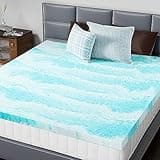 DUMOS Mattress Toppers Memory Foam Twin Size, 3 Inch Thick Bed Topper Pad Cooling Gel Infused Soft Comfy Padding Breathable for Sleeper Sofa Couch RV Camper, CertiPUR-US Certified, Blue