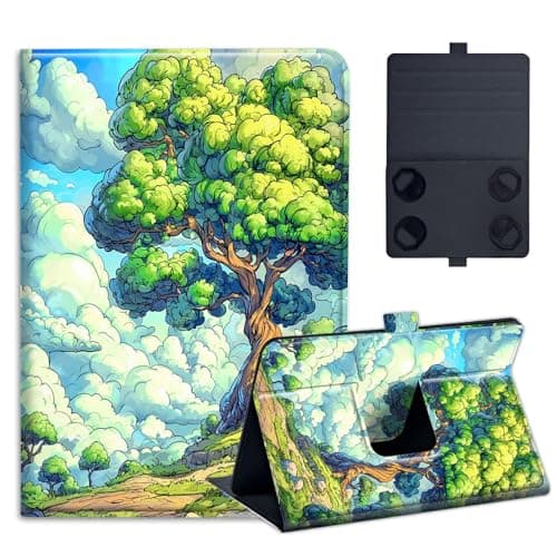 KUJKBFWJ Universal 7.9" 8.0" 8.4" 8.9" 9" Tablet Case,Protective Cover Stand Folio Case for 7-9 Inch Tablet,Tablet Case Cover for iPad, for Samsung, Other Tablet, Majestic Tree