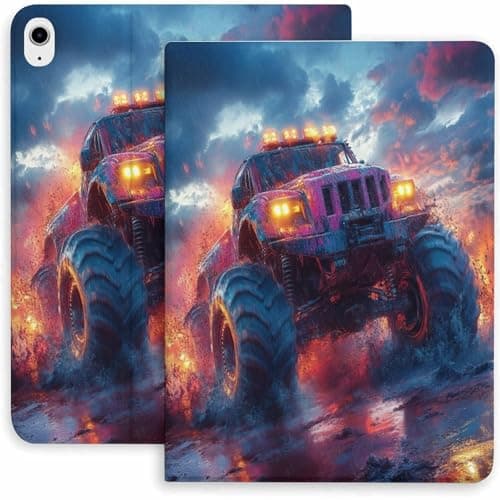 Monster Truck Blaze Case for iPad 9/10/11th Mini 5/4/3/2/1(7.9in) Mini 6(8.3in) Mini 7(8.3in),Air 4/5/6/7,Pro 11in(2021/2022/2024)