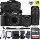 Canon EOS RP Full-Frame Mirrorless Interchangeable Lens Camera + RF24-105mm Lens F4-7.1 is STM & RF 75-300mm Lens Kit- for Traveling and Vlogging + 128GB Card + Camera Case