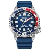 Citizen Men's Eco-Drive Promaster Dive, Blue Polyurethane Strap, Silver-Tone Stainless Steel Case (Model:BN0168-06L)