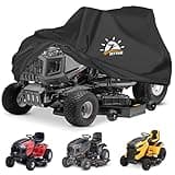 Zettum Riding Lawn Mower Cover - Lawn Tractor Covers Waterproof & Heavy Duty, 600D Outdoor Mower Cover Universal fit with Storage Bag for John Deere, EGO, Toro, Craftsman, Husqvarna, Honda and More