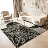 Electric Heated Area Rug, Heated Floor Mat Under Desk with Adjustable Temperature & Timer, Portable Graphene Electric Heating Pad for Living Room Bedroom Office