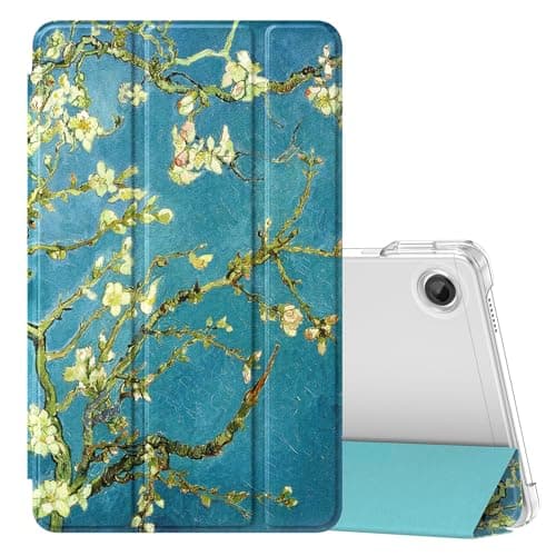 MoKo Case Fits Samsung Galaxy Tab A11 8.7 Inch 2025/Galaxy Tab A9 8.7 Inch 2023, Lightweight Stand Smart Case Hard Shell for Samsung A11/A9 Tablet, Two View Angle, Apricot Blossom