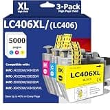 USEHOTI LC406 LC406XL Ink Cartridges Compatible with Brother, 3-Pack CMY
