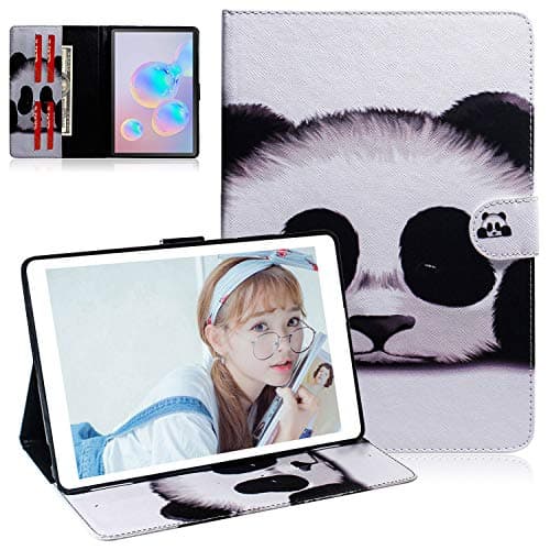 UGOcase Folio Case for Galaxy Tab S6 10.5" 2019 (Model SM-T860 Wi-Fi, SM-T865 LTE) - Shockproof PU Leather Magnetic Wallet Stand Cover with Cards Slot Galaxy Tab S6 10.5 2019 Release, Panda