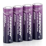 4-Slot 21700 Battery Charger Set 4 pcs Flat Top, Universal 3.7V Batteries Charger for 21700 (only Battery)