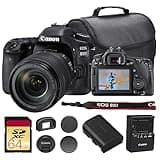Canon EOS 80D DSLR Camera with 18-135mm Lens Bundle | 24.2MP APS-C Sensor, Dual Pixel CMOS AF, DIGIC 6 & Versatile Zoom Range | Great for Travel & Video (1263C006) + 64GB Card + Camera Bag