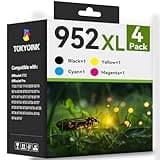 TOKYOINK 952XL Ink Cartridges Replacement for HP 952XL Ink Cartridges Combo Pack Works for HP OfficeJet Pro 8710 7740 8720 8715 8210 8703 8702 Printers Ink 952 (4 Pack)