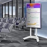 LBAawxe Mobile TV Cart for 32-60 Inch TVs - Mobile TV Cart on Wheels - 0-90° Horizontal and Vertical Screen Rotation