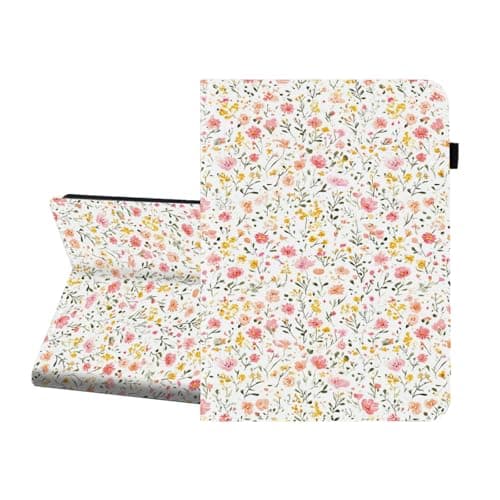 CICPLKSE Case for Samsung Galaxy Tab A 10.1 T580 T585 T587(2016 Release),Premium PU Leather Cover with Auto Sleep Wake,Floral Pattern