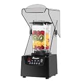 TYQMYSM Blender with Soundproof Cover, 2L Heavy Duty Ice Crush Smoothie Maker, 5 Preset Timer Programs 6-Blade Stainless Steel Mixer for Milk Tea Coffee Shop Restaurant