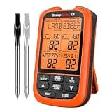 TempPro TempSpike 1000FT Wireless Meat Thermometer Digital with 2 Upgraded Ultra-Thin Probes, Kitchen Food Thermometer Cooking, Turkey, Smoker, BBQ, Grill Temperature Indicator (Previously ThermoPro)