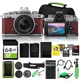 Nikon Zfc Mirrorless Camera with NIKKOR Z DX 16-50mm f/3.5-6.3 VR Lens, 20.9MP DX, 4K Video, Crimson Red Bundle with Bag + Cleaning Kit + Micro HDMI Cable + Flexible Tripod + 64GB Memory Card