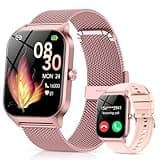 Smart Watch for Women, Answer/Make Call/AI Voice,1.85" HD Smartwatch for iPhone/Samsung/Android, 120+ Sport Modes Fitness Tracker with Heart Rate/Sleep Monitor,IP68 Waterproof (2 Bands)