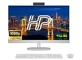HP 27” FHD All-in-One Desktop PC, Intel 12-Core Ultra 7 Processor, Plus·ERA Customized 8GB/16GB/32GB/64GB RAM, 256GB/512GB/1TB/2TB SSD, Keyboard & Mouse, White