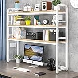 PAUANI 3 Layer Adjustable Desktop Bookshelf - Desktop Organizer Office Storage Rack, Desktop Bookcase for Computer Desk, Multipurpose Desktop Organizer Shelf Display Racks(C,115X24X118CM)