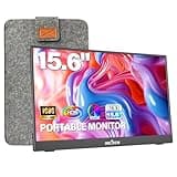 InnoView Portable Monitor 15.6" 1080P for Laptop with Protective Sleeve, Built-in 90° Adjustable Stand USB C HDMI Ultra-Slim Portable Laptop Monitor for MacBook Phone PS Xbox Switch