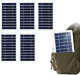 Portable USB Solar Panel – 5V 2W Plug in Solar Panels High Efficiency Monocrystalline Charger for Phone, Camera, Fan, Lantern – Camping Hiking Outdoor Travel (1pc)