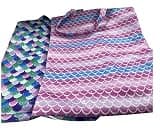 OTraki 2 Pack Waterproof Hanging Wet Dry Bags, 16x20 inch Washable Damp Laundry Pouch for Diaper Reusable Travel Organizer Tote Bag for Swimsuits Beach Gym Pool Wet Clothes