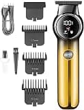 EOYLMIRL Mens Hair Clippers Trimmer Cordless Cutting Machine Barber Clipper Professional Haircut Digital Display for Men(Golden)