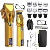 WTYBRMYO Professional Hair Clippers Men's Beard Trimmers Razors(Gold)