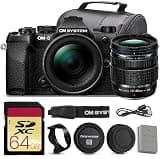OM SYSTEM OM-5 Mark II Mirrorless Camera with 12-45mm f/4 PRO Lens Bundle | 20MP Sensor, 5-Axis IBIS, Weather-Sealed Body & 4K Video | Great for Travel & Outdoors (V210071BU000) + 64GB Card + Bag