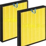 2Pcs Vital 100S-P Replacement Filter 3-in-1 Activated Carbon Compatible with LEVOIT Vital 100S 100S-P Air Purifier for Home Office Living Room Bedroom (Yellow)