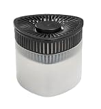 WENKO Prism Dehumidifier Ideal for Rooms up to 40 m³ Prevents Mould and Odours Includes 2 x 500 g Dehumidifier Stone (W x H x D): 15 x 13 x 15 cm, Transparent/Anthracite