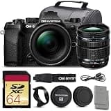 OM SYSTEM OM-5 Mark II Mirrorless Camera with 12-45mm f/4 PRO Lens Bundle | 20MP Sensor, 5-Axis IBIS, Weather-Sealed Body & 4K Video | For Travel & Outdoors (V210071BU000) + 64GB Card + Battery + More