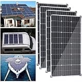 MDYHY Flexible Solar Panel Kit Monocrystalline Off Grid Module, 2Pcs Outdoor Travel Charger, 800W 18V Solar Panels for Home Outdoor RV Car,4x300W