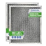 Stove Hood Vent Filter 10.5" x 8.8" 41F 97007696 Fit's Nutone & Broan Range Hood Filter Replacement for Ductless Exhaust Fan - Mesh Screen Filters Grease & Carbon Freshens Kitchen Oven Air (2-Pack)