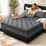 Vipeve 12 Inch Hybrid Mattress – Individually Wrapped Pocket Springs with Reinforced Edge, Medium-Firm Support, Motion Isolation, Breathable Foam – Bed in a Box(Queen)