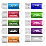 CarryBright Bulk Custom USB Flash Drives, Thumb Drive with Customizable Gift Box, Personalized Logo Text for Corporate Events, Trade Shows, Schools, Business and Wedding Gifts(8G,100PCS)