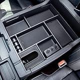 JDMCAR Compatible with Toyota Tundra Accessories 2014-2021 Center Console Organizer, Insert ABS Black Materials Tray, Armrest Secondary Storage Box - Full Tray