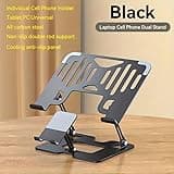 Laptop And Mobile Phone Stand Two-in-one, Adjustable Carbon Steel Stand, Multi-functional Folding Design With Heat Dissipation Base. It Is Portable And Anti-sagging FOr Both Home And Office Use.