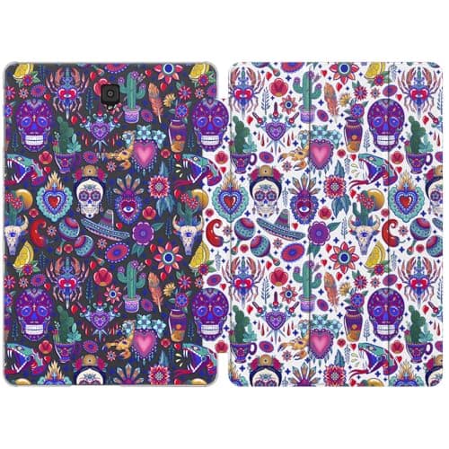 Cavka Case Compatible for Samsung Galaxy Tab S8 2022 S7 S6 Lite 2020 S5e S4 A8 A7 10.4 A 10.5 10.1 S3 9.7 S2 8.0 Dead Print Skull Sugar Mexican Calavera Stand Day Creative The Magnetic of Closure