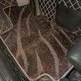 ALANSMA Car Carpet, Starry Sky Carpet, Non Slip Pedal Mat, Fully Enclosed, Easy to Clean Car Floor Mat, Brown