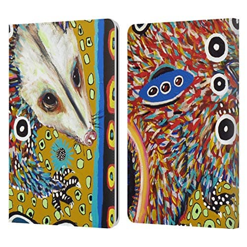 Head Case Designs Officially Licensed Mad Dog Art Gallery Possum Animals Leather Wallet Case Compatible with Kindle Paperwhite 1/2 / 3