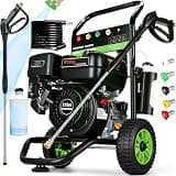 Gas Powered Pressure Washer 4200 PSI Gas Power Washer 4.0 GPM 212CC Commercial High Pressure Washer Cleaner with 25ft Hose, Spray Gun and Extension Wand, 5 Quick Connect Nozzles,Copper Pump