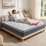 Vipeve 12-Inch Hybrid Mattress – Individually Wrapped Coils with Plush Wave Foam, Reinforced Sides, Breathable Knit Cover & Fire-Safe Materials, Cushioning Bed for Deep Sleep(Queen)