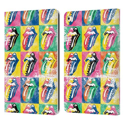 Head Case Designs Officially Licensed The Rolling Stones Some Girls Warhol Albums Leather Wallet Case Compatible with Apple iPad 9.7 2017 / iPad 9.7 2018