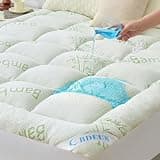 BDEUS Full Mattress Topper Viscose Derived from Bamboo, 100% Waterproof Thick Pillow Top Mattress Pad for Back Pain Relief, Naturally Cooling for Hot Sleepers, Green