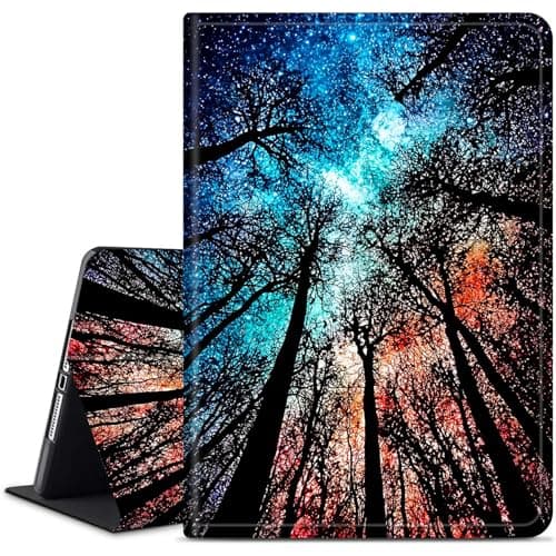 Dikoer for Samsung Galaxy Tab A7 Lite 8.7 Inch 2021 (SM-T220/T225/T227) Tablet Case, Multiple Viewing Angles & Kickstand Back Case Drop Protection Smart Cover, Blue Red Forest