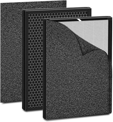 AWO 2 PACK Replacement Air Filter Compatible with HEAPETS MPHELW-P339 Air Purifier,3-IN-1 Filtration Activated Carbon H13 True HEPA Filter