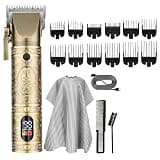 DAXXIN Hair Clippers, Vintage Hair Clipper High Power 10W Professional Hair Trimmer Men's Shaving Cutting Machine Barber Precision Steel Cutter Head
