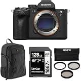 Sony Alpha a7R VI Mirrorless Camera, Bundle with 95mm Filter Kit, 128GB Memory Card, Backpack
