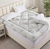 Ubauba King Size 3 inch Memory Foam Mattress Topper-Viscose Made from Bamboo Cooling Air Layer for Hot Sleepers,Thick Pillow Top Mattress Pad for Back Pain Relief 8-21 Inch Deep Pocket