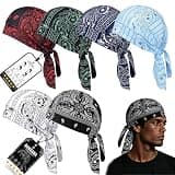 serfpardis Cooling Skull Cap Head Scarf, Breathable Sweat Wicking Head Wrap Bandana Hat, Lightweight Safety Helmet Liner (6Pcs)